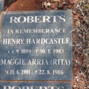 ROBERTS Henry Hardcastle 1899-1983 &amp; Maggie Arria 1901-1986