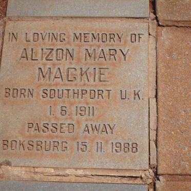 MACKIE Alizon Mary 1911-1988