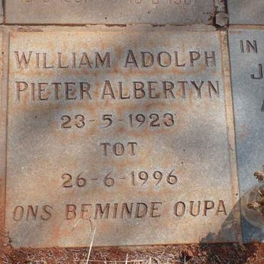 ALBERTYN William Adolph Pieter 1923-1996