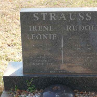 STRAUSS Rudolf 1914-1996 &amp; Irene Leonie 1924-1984