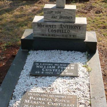 COSTELLO William Power 1925-1982 &amp; Patricia Joyce Marina 1934-2008 :: COSTELLO Michael Anthony 1963-1983
