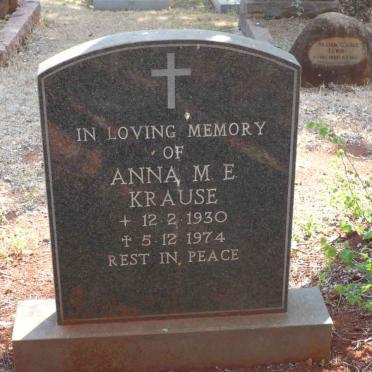 KRAUSE Anna M.E. 1930-1974