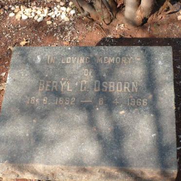 OSBORN Beryl G. 1892-1966
