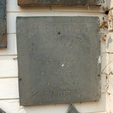 THEUNISSEN Nicolaas Jacobus 1899-1901