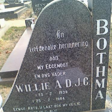 BOTHMA Willie A.D.J.C. 1939-1984