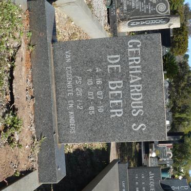 BEER Gerhardus S., de 1910-1985