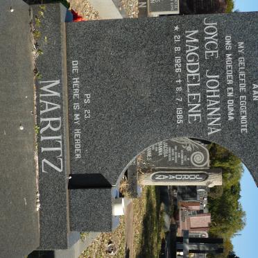 MARITZ Joyce Johanna Magdelene 1926-1985
