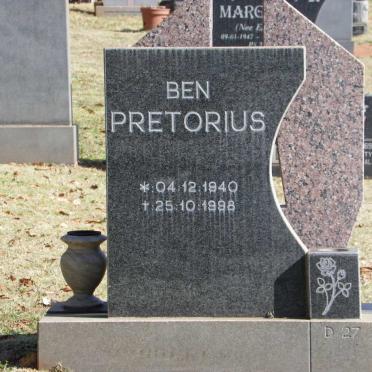PRETORIUS Ben 1940-1998