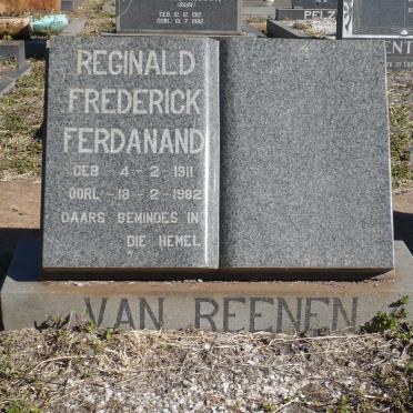 REENEN Reginald Frederick Ferdanand, van 1911-1982 