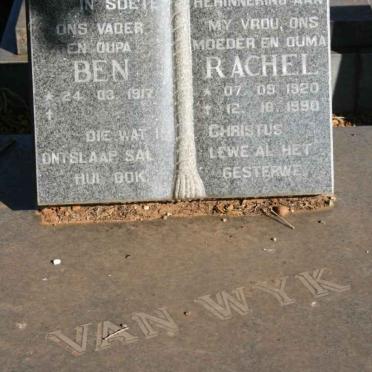 WYK Ben, van 1917- &amp; Rachel 1920-1990