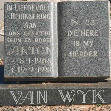 WYK Anton, van 1968-1981