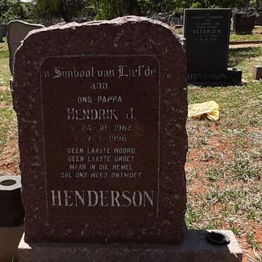 HENDERSON Hendrik J. 1962-1996