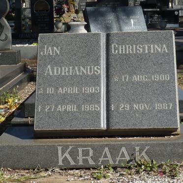 KRAAK Jan Adrianus 1903-1985 &amp; Christina 1900-1987