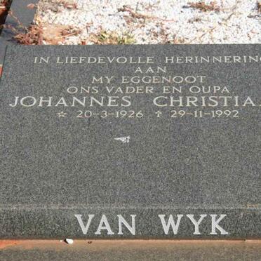 WYK Johannes Christiaan, van 1926-1992