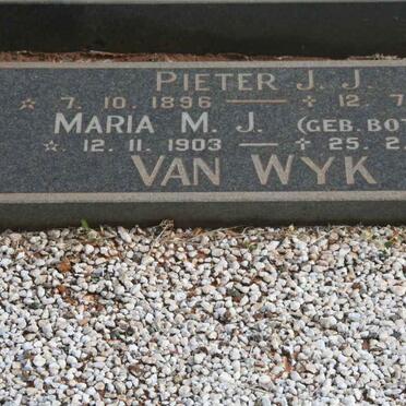 WYK Pieter J.J., van 1896-1976 &amp; Maria M.J. BOTHA 1903-1991