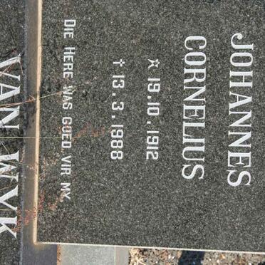 WYK Daniel Johannes Cornelius, van 1912-1988