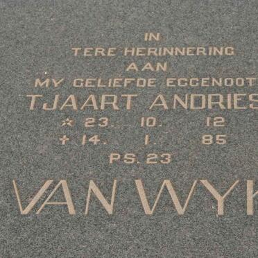 WYK Tjaart Andries, van 1912-1985