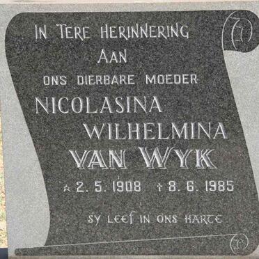 WYK Nicolasina Wilhelmina, van 1908-1985