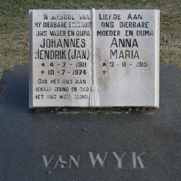 WYK Johannes Hendrik, van 1911-1974 &amp; Anna Maria 1915-198?