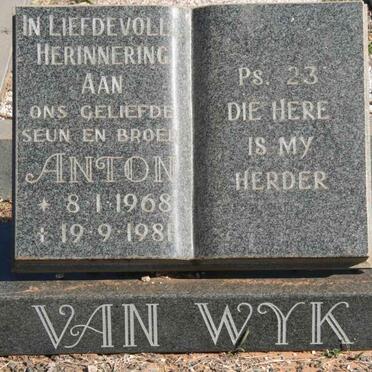 WYK Anton, van 1968-1981