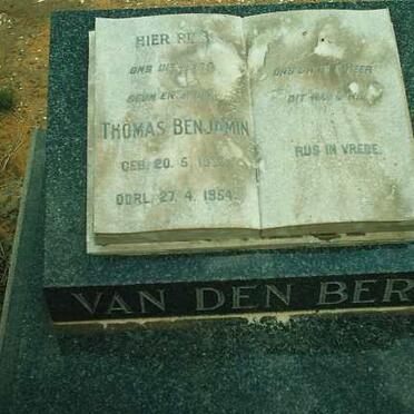 BERG Thomas Benjamin, van den 1???-1954