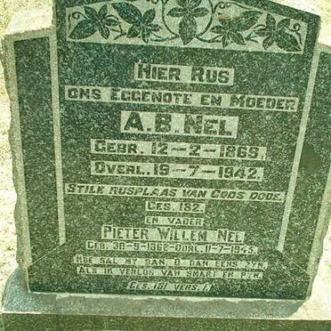 NEL Pieter Willem 1862-1945 &amp; Anna Barbra FOURIE 1869-1942