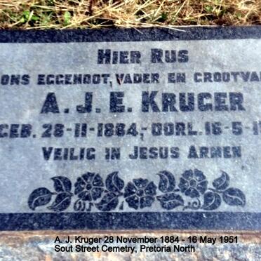 KRUGER A.J.E. 1884-1951