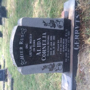 GERRYTS Alida Cornelia voorheen ELS nee BOTHMA 1905-1981 :: ELS Hannie 1917-1992