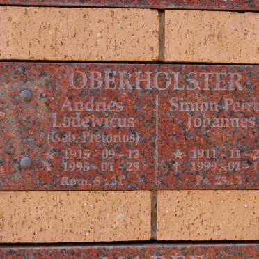 OBERHOLSTER Simon Petrus Johannes 1911-1999 &amp; Andries Lodewicus PRETORIUS 1915-1998