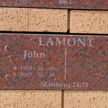 LAMONT John 1929-2009