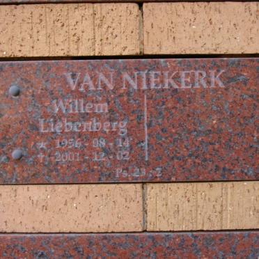 NIEKERK Willem Liebenberg, van 1956-2001