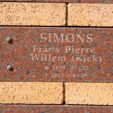 SIMONS Frans Pierre Willem 1958-2003