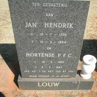 LOUW Jan Hendrik 1900-1984 &amp; Horténse P.F.C. 1905-1987