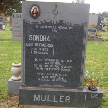 MULLER Sondra nee BLOMERUS 1953-1995