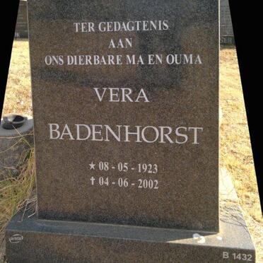 BADENHORST Vera 1923-2002