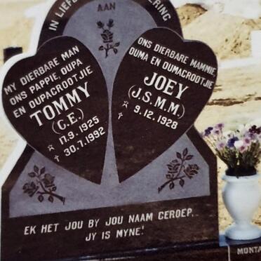 THOMPSON Charles Edward 1925-1992 &amp; J.S.M.M. 1928-