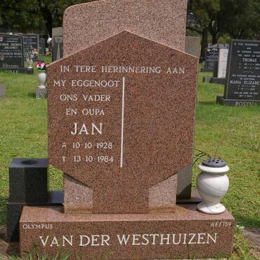 WESTHUIZEN Jan, van der 1928-1984