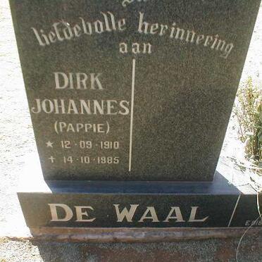 WAAL Dirk Johannes, de 1910-1985