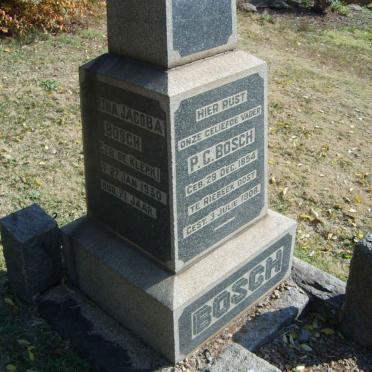 BOSCH P.C. 1854-1908 &amp; Martha Jacoba DE KLERK -1930