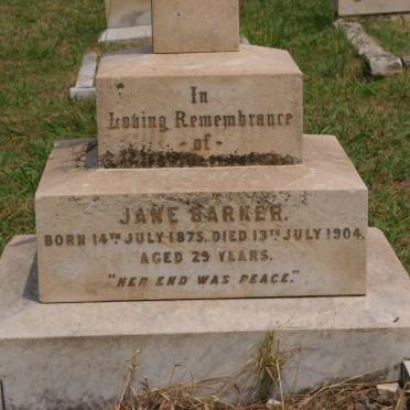 BARKER Jane 1875-1904