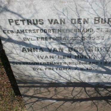 BURG Petrus, van den 1856-1936 &amp; Anna VAN DEN HOEK 1864-1928