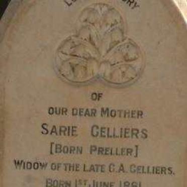 CELLIERS Sarie nee PRELLER 1861-1932