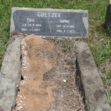 COETZEE Paul 1884-1977 &amp; Sophie 1881-1973