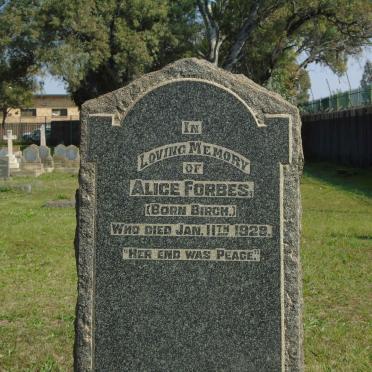 FORBES Alice nee BIRCH -1928