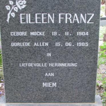 FRANZ Eileen nee MOCKE  1904-1985