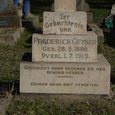 GEYSER Frederick 1880-1913