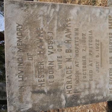 HAWKE Hester nee VOSS 1882-1922