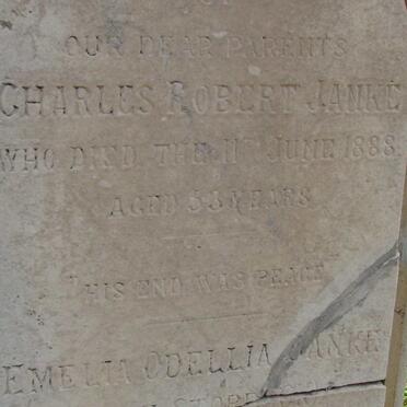 JANKE Charles Robert -1888 &amp; Emelia Odellia STORBECK  -1934