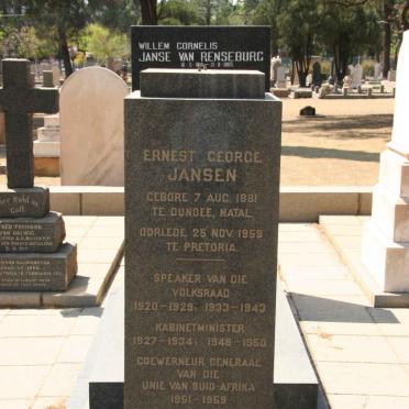 JANSEN Ernest George 1881-1959