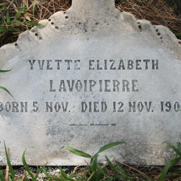 LAVOIPIERRE Yvette Elizabeth 1904-1904